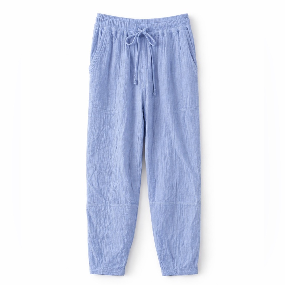 Anthropologie Saturday Sunday Blue Gauze Jogger Pants Small 100% Cotton